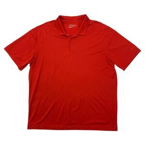 Nike Golf Shirt Men XL Extra Large Red Tour Performance Moisture Wicking Polo